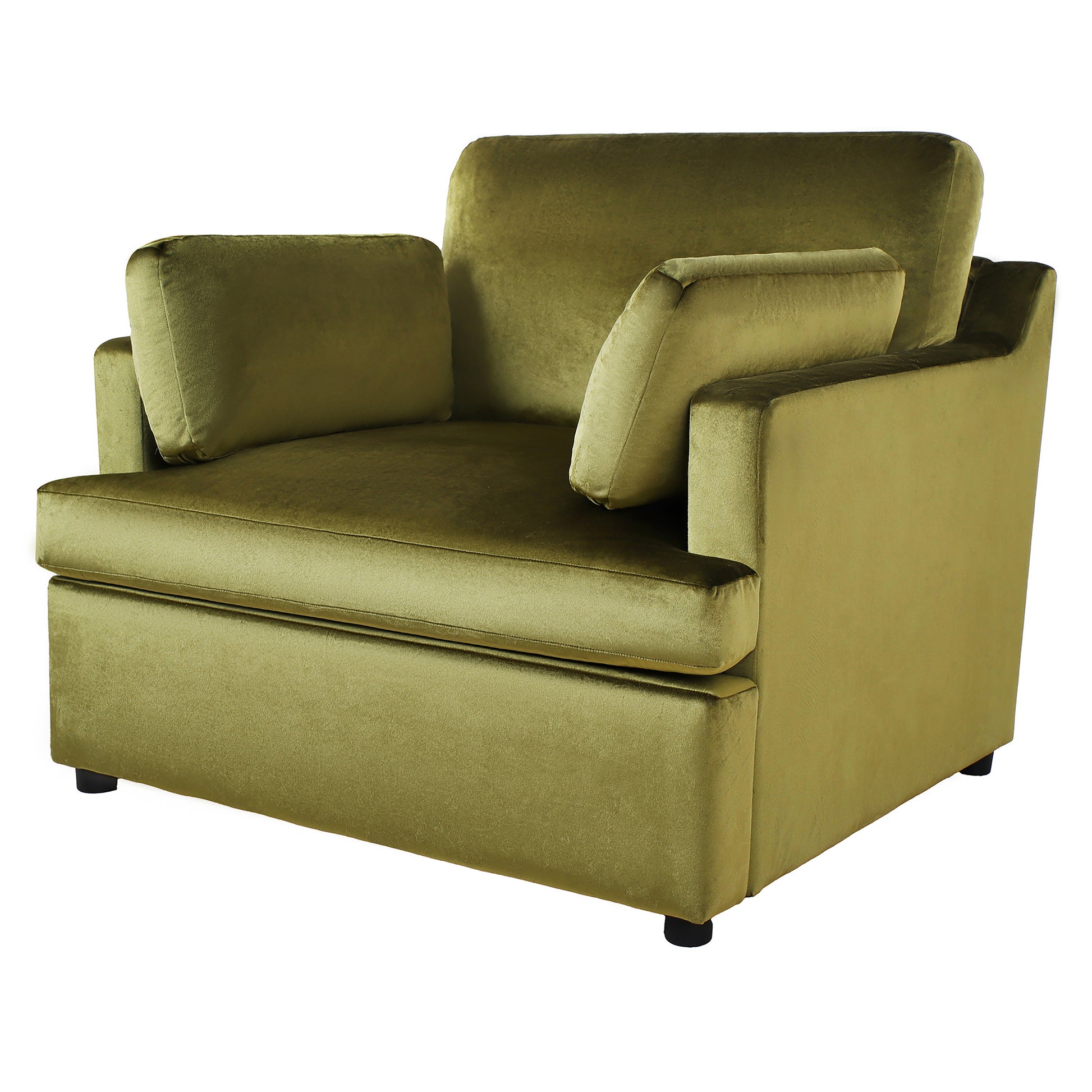 Mirod Oversized Accent Chair Comfortable Armrest Cushions, Versatile Neutral Style, Elegant Design, Durable Frame Green Velvet
