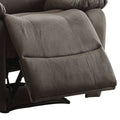 Charcoal Polished Recliner With Pillow Top Arm Charcoal Microfiber Manual Handle Metal Primary Living Space Tight Back Handle Pillow Top Arms Fabric Metal