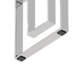 Console Table Stainless Steel Glass,Meal Side Table Silvery Clear Bs 02 S Silver,Transparent Primary Living Space Modern Stainless Steel