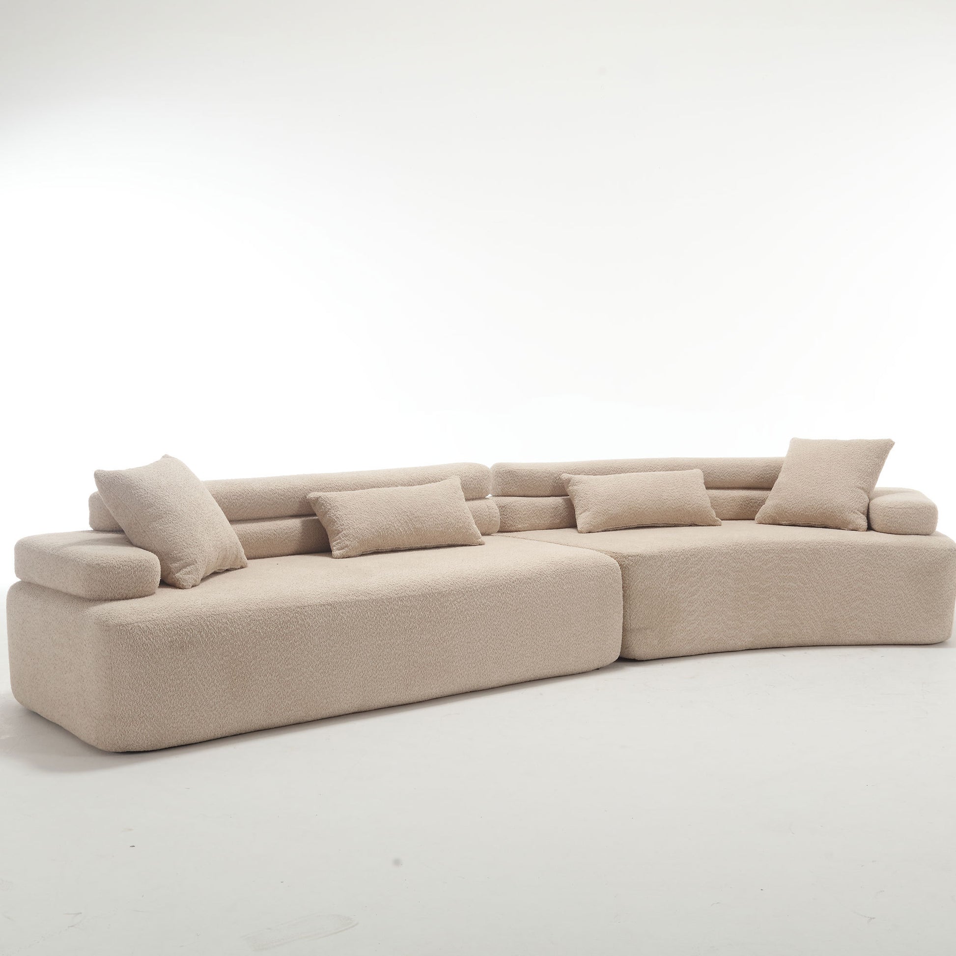Unique Modeling Design,Upholstered Indoor Furniture,Foam Filled Sleeper Sofa Bed For Living Room,Bedroom,3 Colors Khaki Primary Living Space Modern Foam Polyester 4 Seat