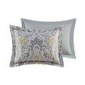 5 Piece Cotton Duvet Cover Set Grey King King Grey Cotton