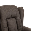 Massage Recliner Brown Fabric