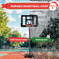 Basketball Hoop Outdoor Portable Goals Court System 4.2 10Ft Adjustable Height, 44 Inch Shatterproof Backboard & Enlarged Base, Gifts For Kids Youth Adults In Backyard Driveway Indoor Black Metal