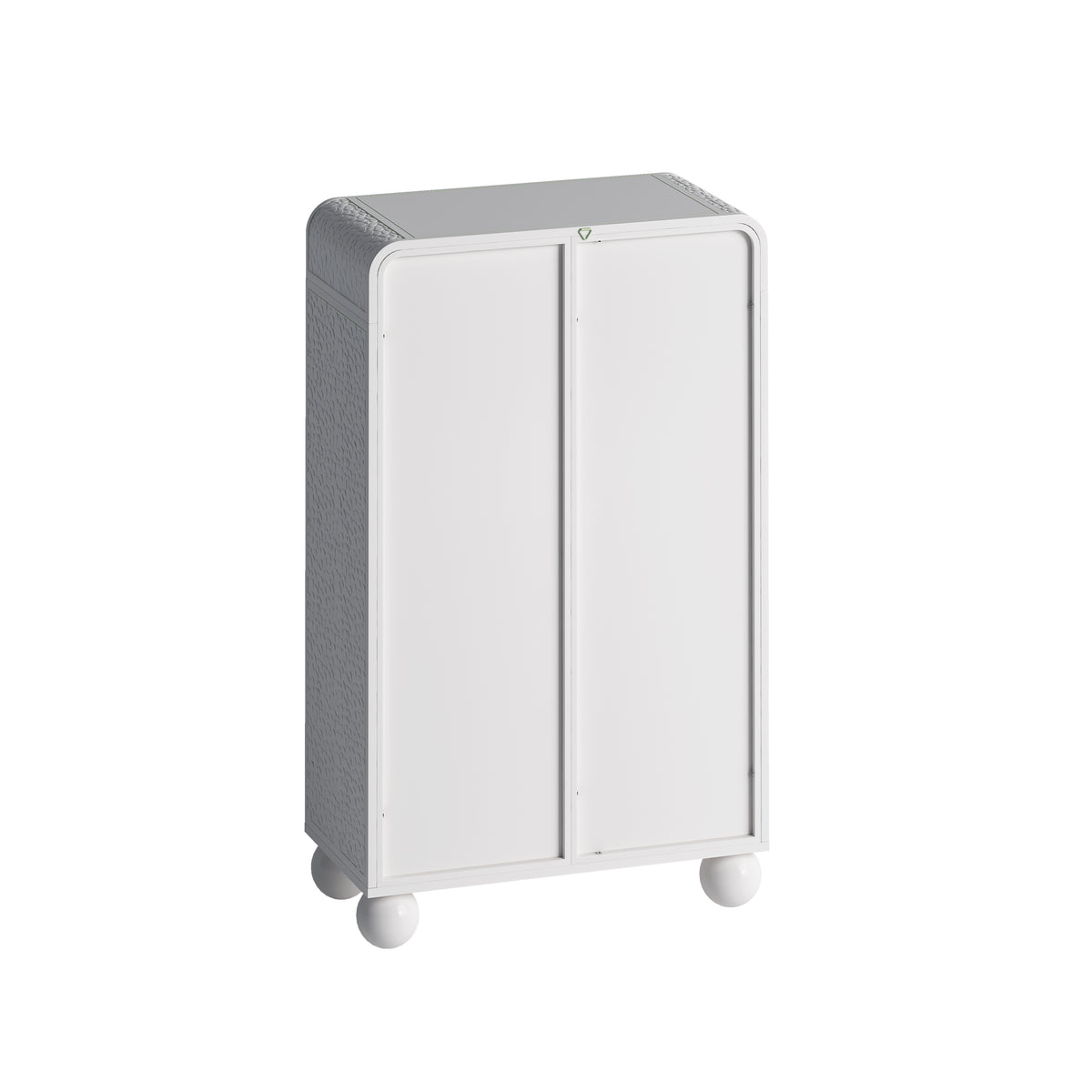 45.28" H Storage Cabinet, Bathroom Floor Cabinet With Glass Door And Shelves, Freestanding Display Storage Cabinet For Bathroom, Living Room, Kitchen, Home Office,White White Glass Metal