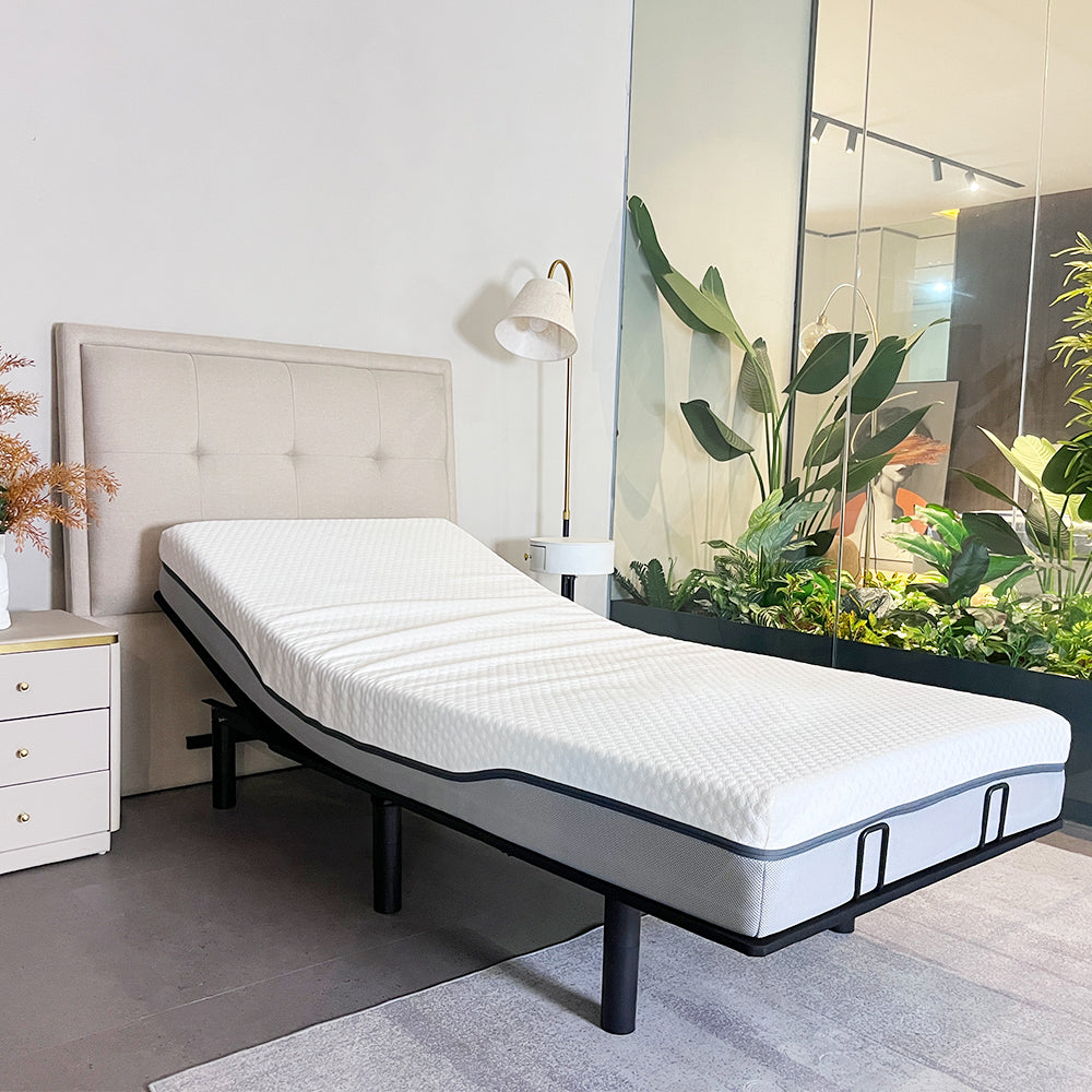 J300 Adjustable Bed Base Frame Twin Xl Head And Foot Incline Zero Gravity Under Bed Lighting Wireless Remote Control Typea Typec Twin Xl Antique Black Metal Bedroom American Design,Antique,Casual,Modern Adjustable Bedbase Steel Steel