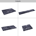 Area Rugs, Washable Rug, Low Pile, Non Slip, Non Shedding, Foldable, Kid & Pet Friendly Area Rugs For Living Room, Bedroom, Kitchen, Dining Room Rug Perfect Gifts, Black Gray, 2'6'' X 10' Black Gray Chenille Polyester