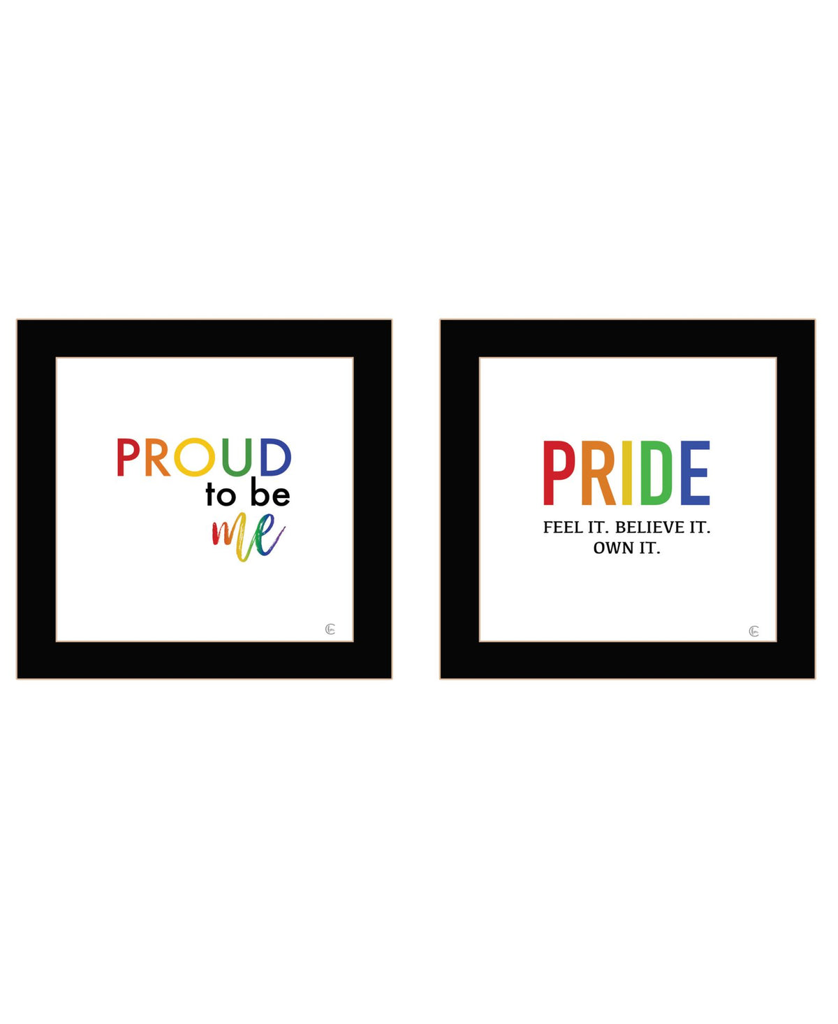 "Pride & Proud Of Yourself And Others " Framed Wall Art For Living Room, Wall Art Print For Home Decor, Bedroom Wall Art By Fearfully Made Creations Multicolor Wood Paper
