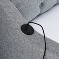 Full Size Upholstery Daybed With Twin Size Erectable Trundle And Usb Charging Design, Linen Grey Box Spring Not Required Full Grey Linen Linen