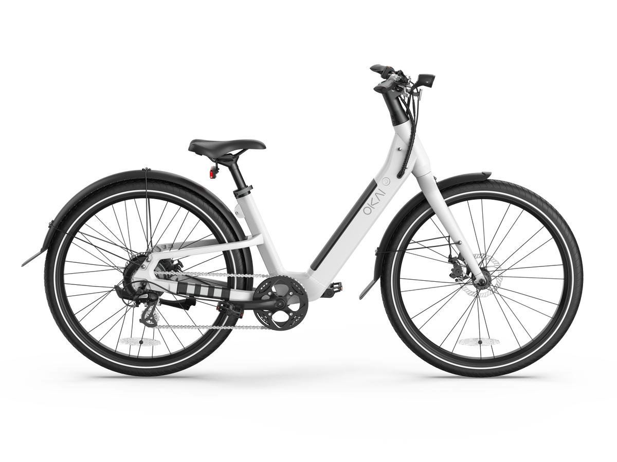Electric Bike W 40 Miles Max Operating Range And 25 Mph Max Speed White White Aluminum