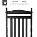 Outsunny Traditional Wooden High Back Rocking Chair For Porch, Indoor Outdoor, Black Black Wood