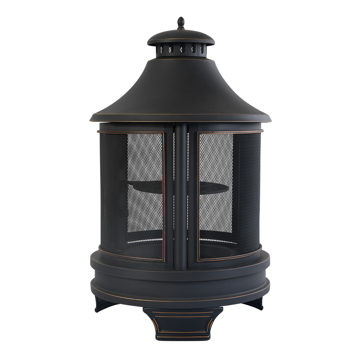 Xot035 Garden Metal Outdoor Heating Furnace For Backyard 2 In 1 Fire Pit For Outdoor Black Garden & Outdoor Metal