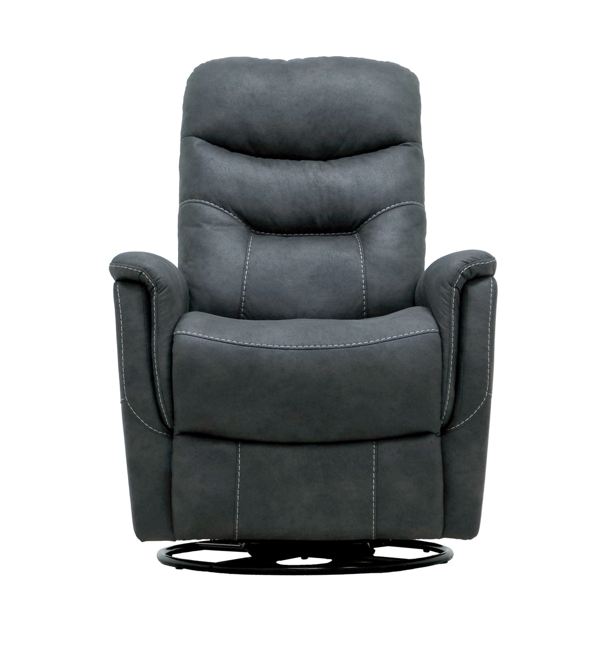 Korka Gray Swivel Gliding Recliner Dark Gray Primary Living Space Foam Engineered Wood