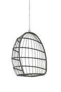 Outdoor Garden Rattan Egg Swing Chair Hanging Chair Pe Hang Chair Yes Sectional Dark Blue Water Resistant Frame Water Resistant Cushion Garden & Outdoor American Design Polypropylene Rattan
