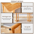 Chinese Country Retro Solid Wood Dining Table, Simple Modern Imitation Rattan Dining Table, Wooden Dining Table, Desk. Suitable For Dining Room, Living Room, Office Wood Rubber Wood