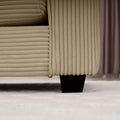 Oversized Modular Cushion Sofa, Portable Ottoman, L Shaped Corner Low Back Deep Seating Spacious Sofa Set And Sofa Bed For Home Apartment Living Room Set, Tan Corduroy Tan Corduroy 3 Seat