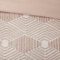 Cotton Jacquard Comforter Set Blush King Cal King King Blush Cotton