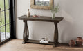 48 Inch Rustic Vintage Console Tablefarmhouse Style Entryway Table With Open Shelf And Sturdy Construction For Entryway And Living Room Walnut Walnut Distressed Finish Primary Living Space Antique,Rustic,Vintage Open Storage Console Tables Brushed