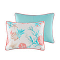 7 Piece Cotton Sateen Comforter Set Coral Queen Queen Coral Cotton