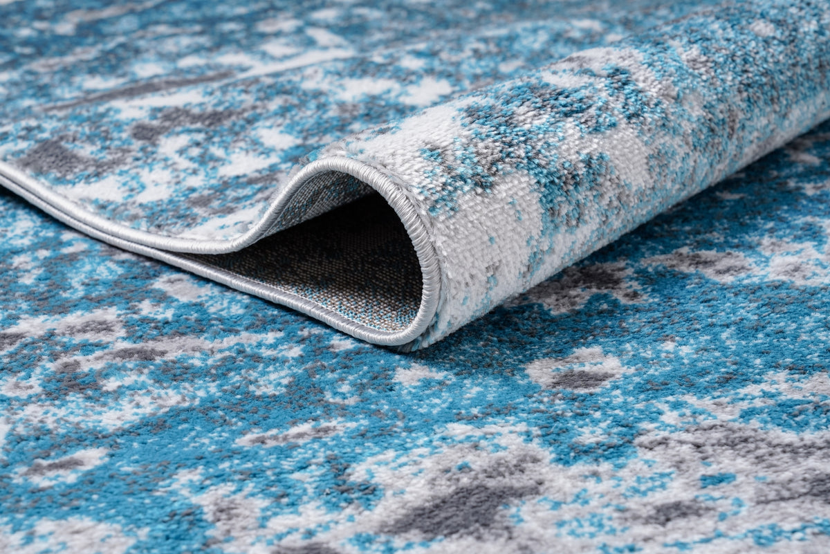 Jersey Area Rugs, Carpets For Livingroom, 5X7 Area Rugs ,3984 Blue Grey Rectangle 5&7 Blue Grey Contemporary Abstract Polypropylene