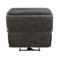 Plush Modern Design Living Room Power Reclining Chair Gray Microfiber Upholstery Usb Port Solid Wood Frame Furniture 1Pc Gray Microfiber Wood Primary Living Space Modern Plywood,Solid Wood