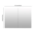 40'' W X 30'' H Bathroom Mirror Medicine Cabinet Wooden Door Medicine Cabinets For Bathroom, Wall Mounted Recessed Or Surface, Bathroom Mirror With Storage White Engineered Wood