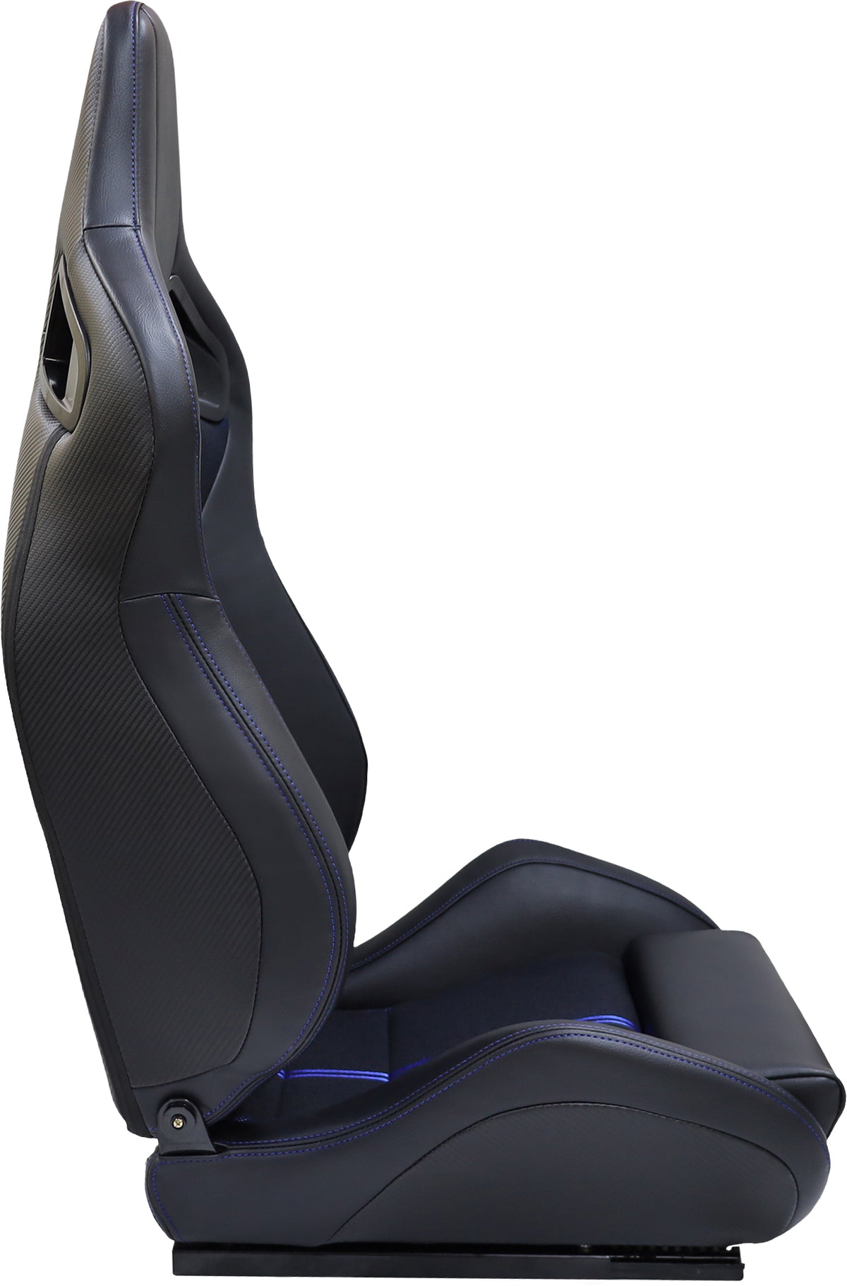 Racing Seatbucket Seats Acacia Wood,Black Blue Memory Foam Vinyl