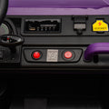 24V Xxxl Kids Ride On Utv W Parents Remote Control,Two Seater,Automatic Tipping Bucket,Rear Wheel Suspension,Slow Start,Portable Handle,Safety Belt,Led Light,Usb,Mp3,Bluetooth,Horn For Kids Aged 3 8. Purple 50 99 Lbs Polypropylene