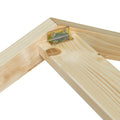 Double Twin House Style Floor Bed With Fence, Guardrails, Without Door, Natural Twin Natural American Design Pine