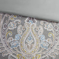 5 Piece Cotton Duvet Cover Set Grey King King Grey Cotton