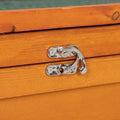 Small Wood Rabbit Hutch Bunny Cage, Raised Cat House With Ladder For Small Animals Orange Wood