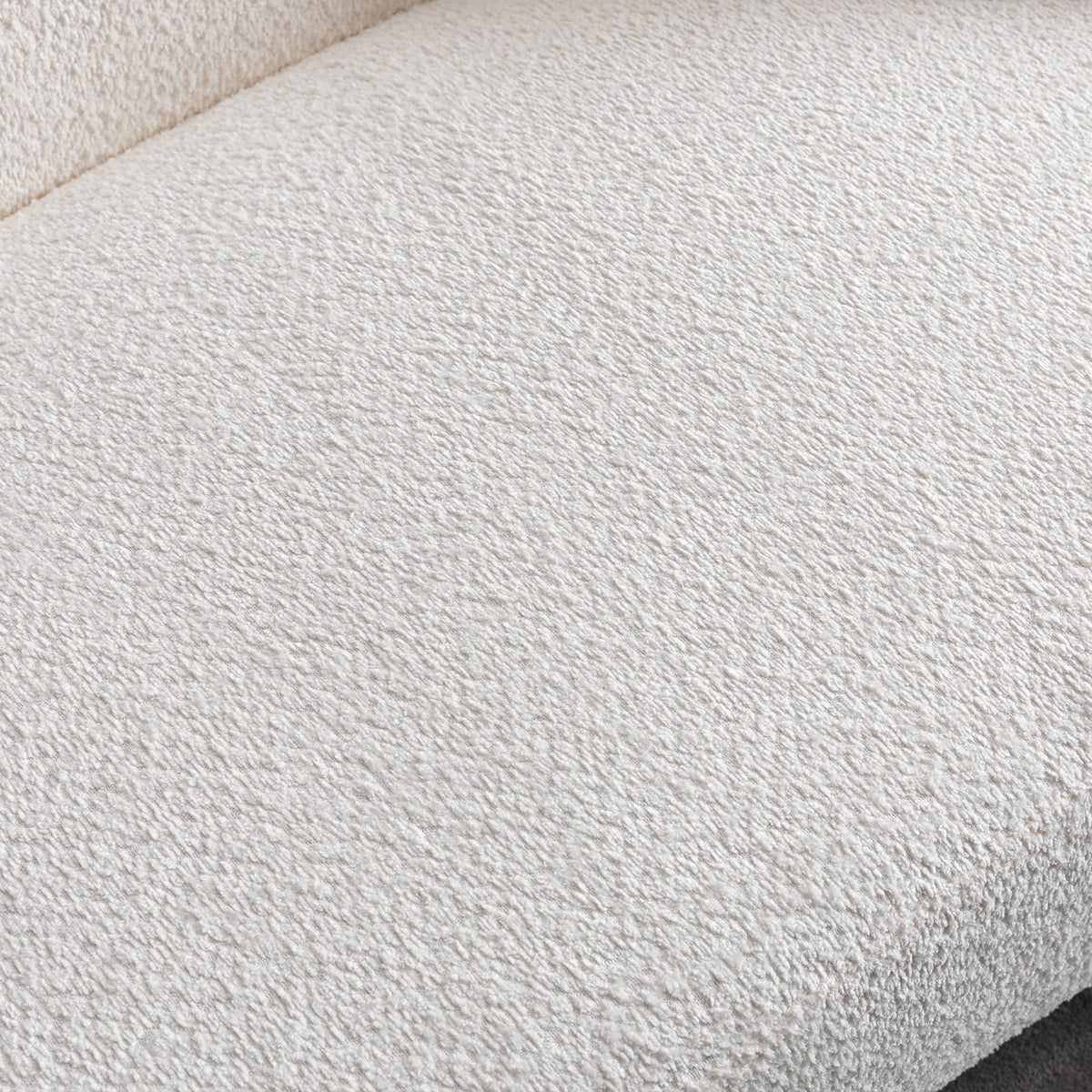 93.31" Minimalist Curved Sofa, 3 Seater, White Boucle Fleece Upholstered Sofa, Tight Curved Back Cloud Couch For Living Room Apartment Office, White White Wood Primary Living Space Medium Soft Tight