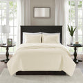 Reversible Quilt Set Cream Twin Twin Xl Cream Cotton