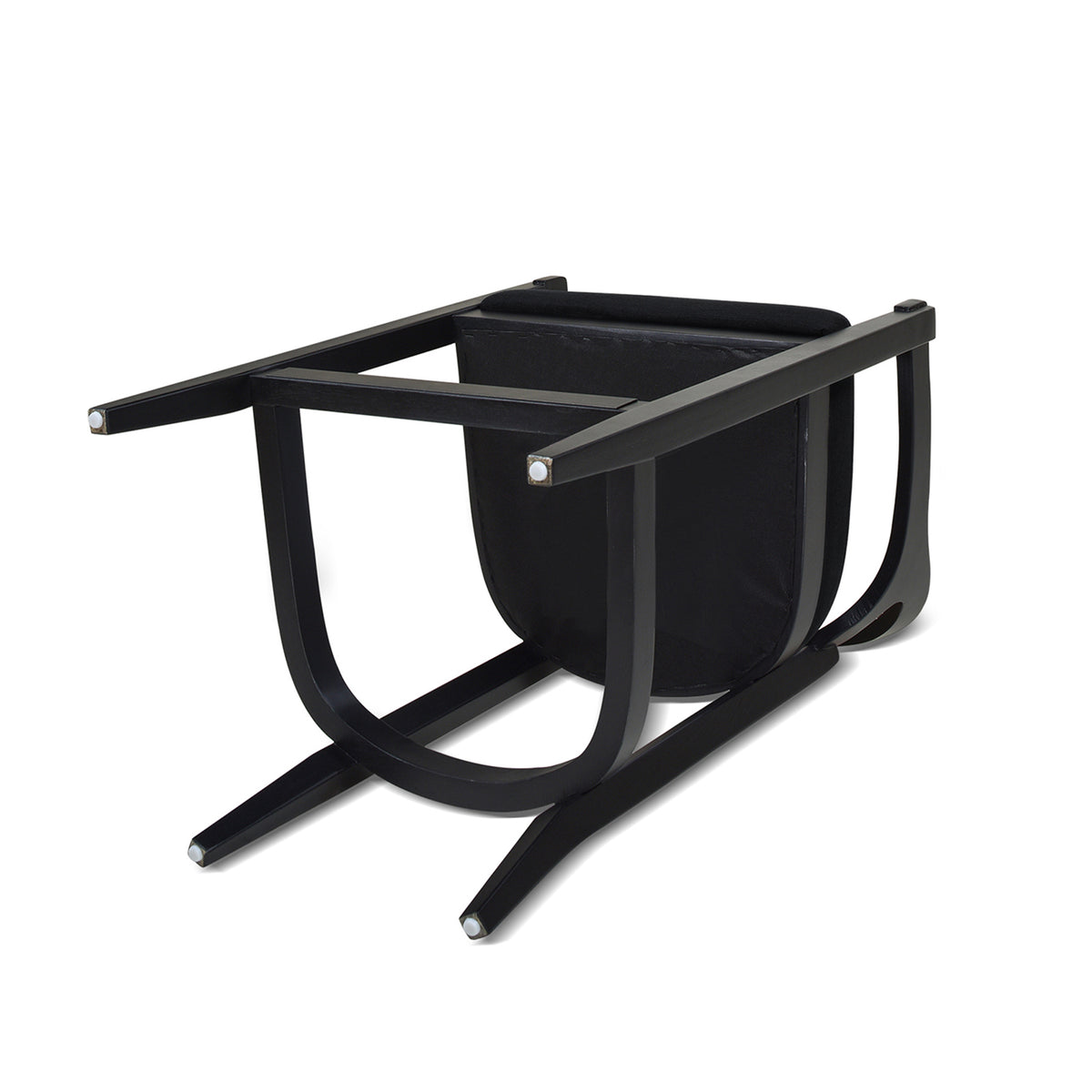 Americana Mid Century Modern 26" Cane Back Counter Stool, Jet Black Woven Black Foam Wood Fabric Rattan