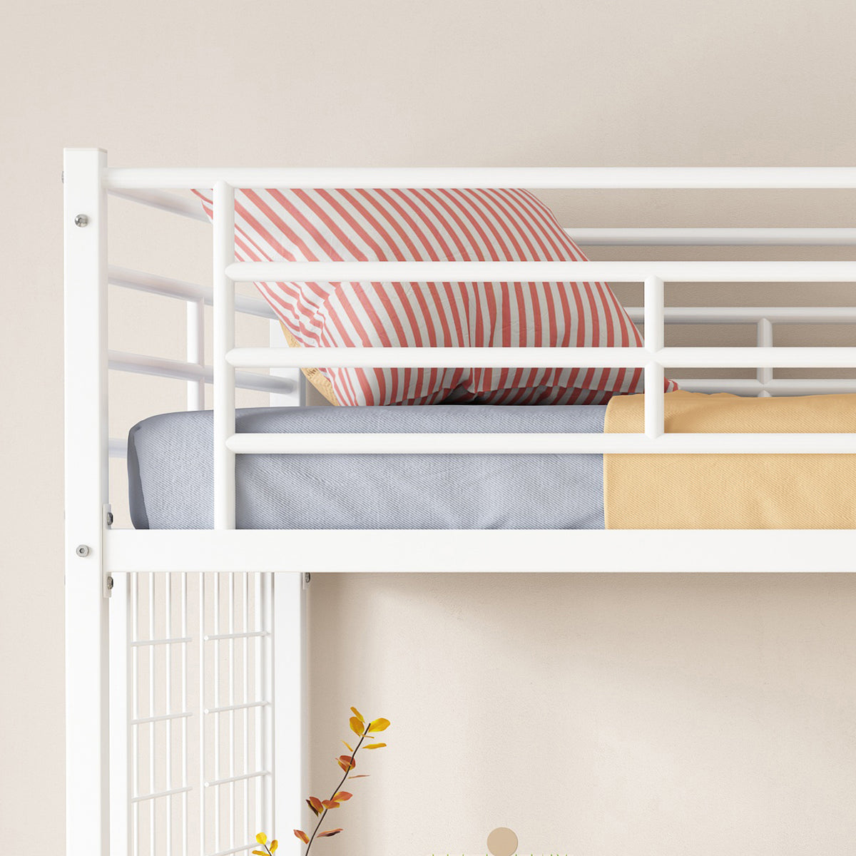 Twin Loft Bed With Desk And Storage Wardrobe, Heavy Duty Loft Bed With Stairs And Metal Grid, Twin Size Loft Bed, No Box Spring Needed, White Loft Bed Twin Size White Box Spring Not Required Twin