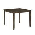 Transitional Style 5Pc Dinette Set Charcoal Brown Finish Dining Room Table And 4 Chairs Faux Leather Upholstery X Back Chairs Wood Wood Brown Mix Seats 4 Wood Dining Room 36 Inches 4 Leg Square Dining Table With Chair Wood
