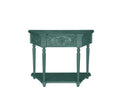 1 Drawer End Table,Side Table,Elegant Carved 1 Drawer End Table For Living Room Bed Room Study Entryway Dark Green American Design Mdf