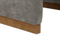 Comfy Accent Chair, Upholstered Slipper Chair, Armless Chair With Wood Legs And Soft Fabric For Living Room, Bedroom, Grey Gray Foam Wood Fabric
