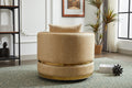 Swivel Chair, 360 Swivel Accent Chair, Barrel Chair For Living Room Bedroom Beige Fabric