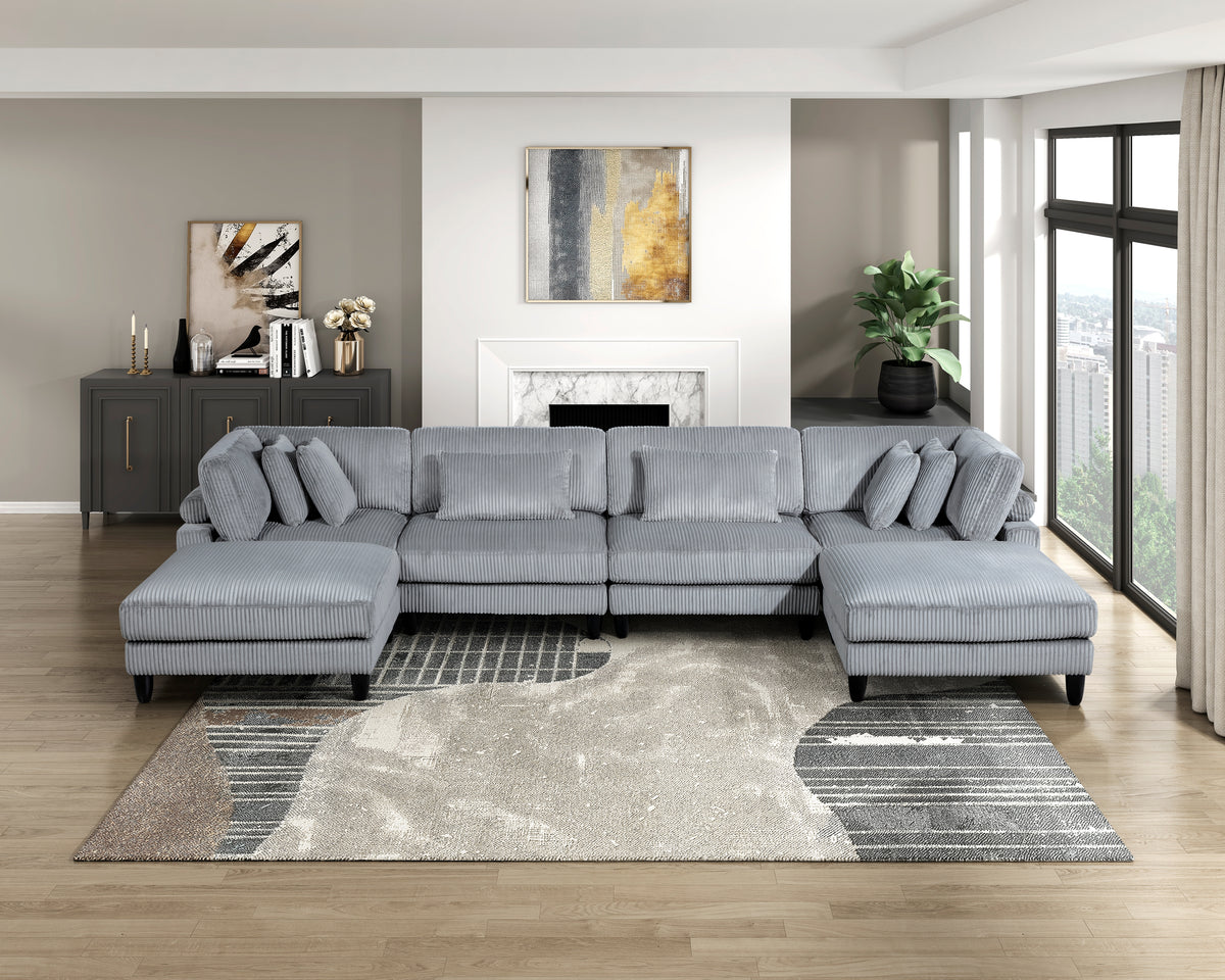 Living Room Furniture Corner Chair Gray Corduroy Upholstery 1Pc Corner Wedge Soft Cushion Solid Wood Legs Gray Primary Living Space Contemporary,Modern Plywood,Solid Wood