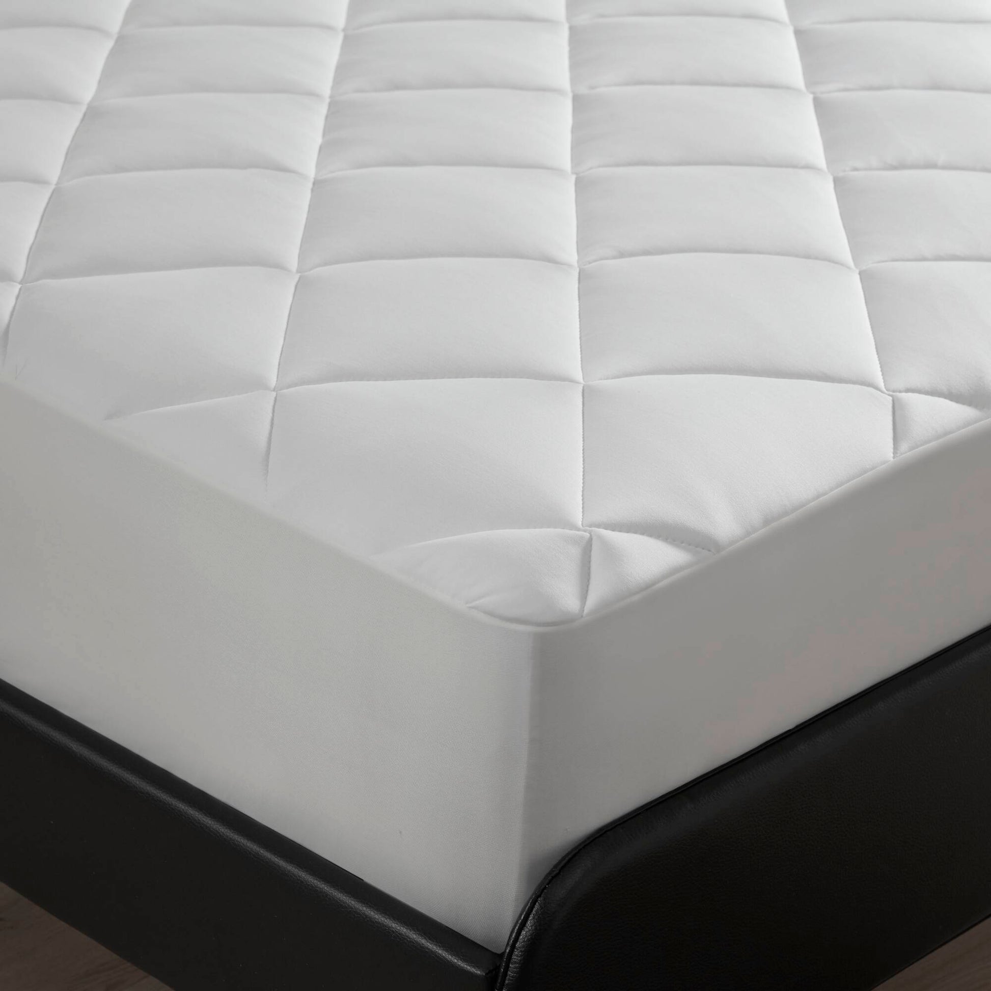 Overfilled Deep Pocket Mattress Pad White Twin White Nylon Twin