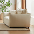 3 Seater 3 Seater Combo Sofa Modern Living Room Sofa, Linen Fabric Sofa, Wooden Frame With 4 Pillows, Apartment Sofa Furniture Beige Chenille Wood Primary Living Space Pine Foam Fabric 6 Seat