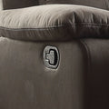 Charcoal Polished Recliner With Pillow Top Arm Charcoal Microfiber Manual Handle Metal Primary Living Space Tight Back Handle Pillow Top Arms Fabric Metal