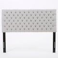 Bierman Headboard Queen Light Grey Fabric