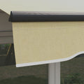 Outsunny 10' X 8' Retractable Awning, Patio Awning Sunshade Shelter With Manual Crank Handle, 280Gsm Uv Resistant Fabric And Aluminum Frame For Deck, Balcony, Yard, Beige Beige Polyester