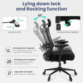 Big And Tall Office Chair 500Lbs Ergonomic Office Chair For Heavy People With 3D Armrest, Quiet Rubber Wheels, Adjustable Lumbar Support And Headrest Heavy Duty Metal Base Mesh Chair Nylon Black