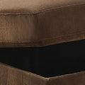 Chocolate Storage Upholstery Ottoman Chocolate Velvet Wood Primary Living Space Solid Brown Rectangle With Storage Velvet
