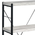 Antique White And Black 3 Shelf Bookcase 4 Black Grey Horizontal Primary Living Space Contemporary Adjustable Shelves Wood Metal