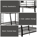 Limbra Sandy Black Finish Full Xl Queen Bunk Bed Black Metal