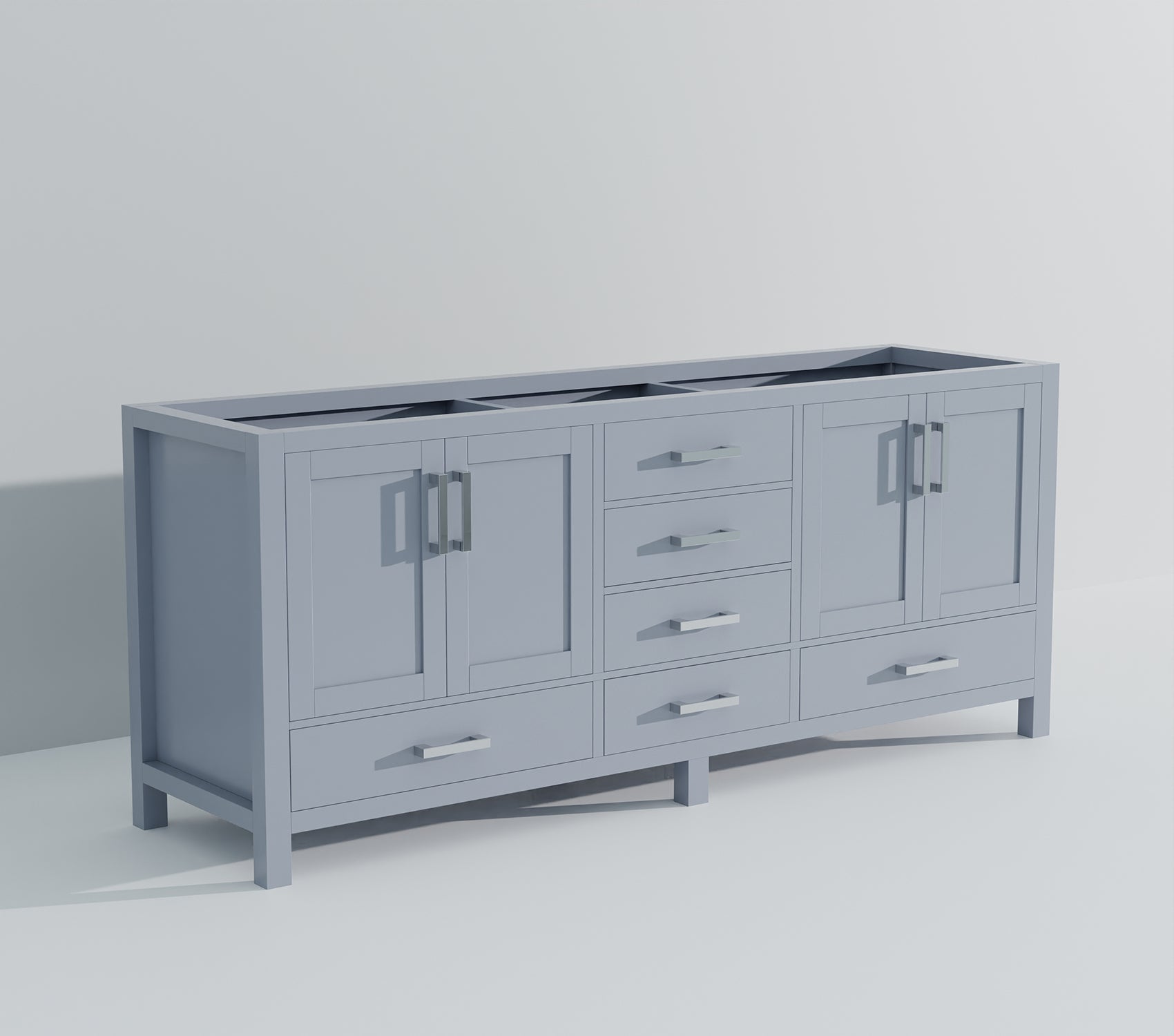 Dark Grey Double Bath Vanity 84 In. W X 22 In. D Dark Grey Plywood Wood