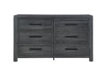 Aya Dark Grey Dresser Dark Gray Solid Wood Mdf
